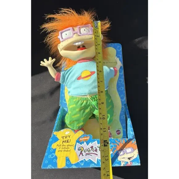 New Nickelodeon Rugrats Chuckie Doll Toy 1997 Vintage Applause Rare Works!